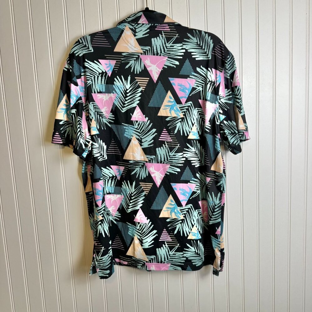 Chubbies Black Patterned Performance Polo Short S… - image 5